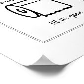 Til het is Gone Funny Bathroom Sign Poster (Hoek)