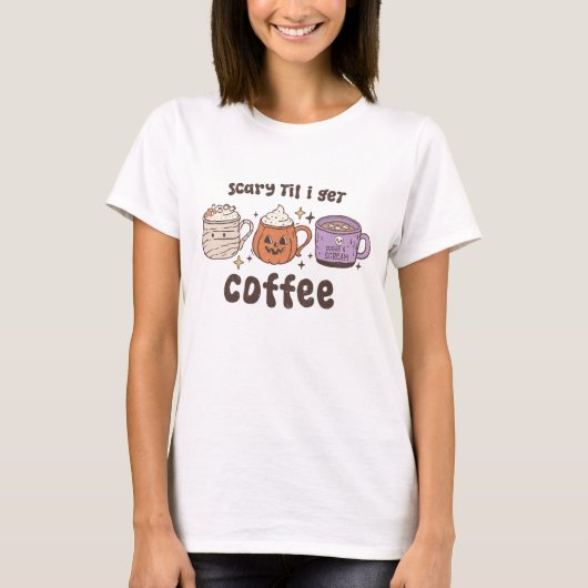 Til I Get Coffee Halloween T-shirt (Voorkant)