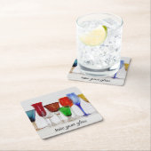 Til je glas op vierkante kartonnen onderzetter (Insitu)