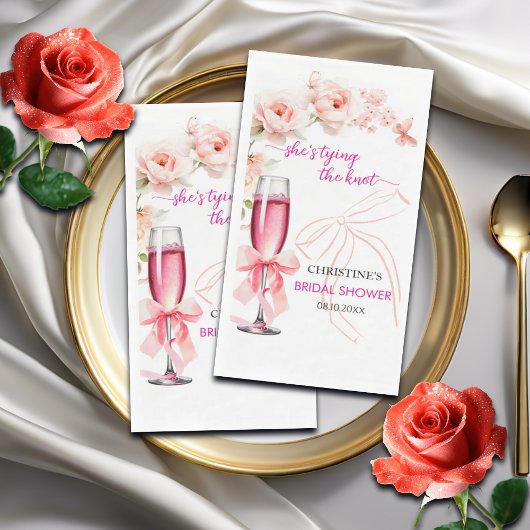 Til op de glas Zij Knoopt de Knoop Bruidsborrel Servet