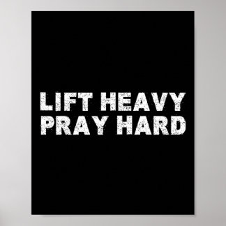 Til zwaar Bid hard Fitness Bodybuilding Jezus gelo Poster