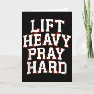 Til zwaar Bid hard Gym Christelijk Cadeau Jezus ge Kaart