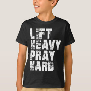 Til zwaar Bid Hard Gym Christelijk Cadeau voor T-shirt