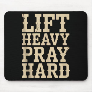 Til zwaar Bid hard gym christelijk geschenk Jezus Muismat
