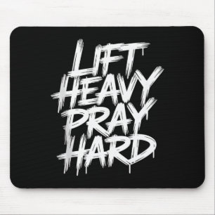 Til zwaar Bid hard gym christelijk geschenk Jezus Muismat