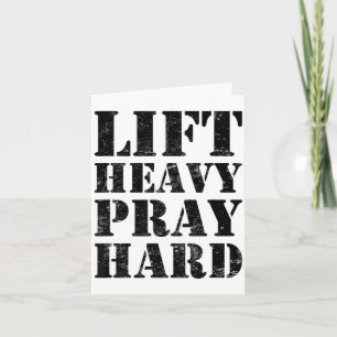 Til zwaar Bid hard Gym Christelijke citaat Kaart