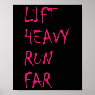 Til zwaar hardlopen ver hybride sport fitness hard poster