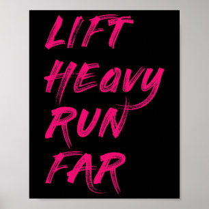 Til zwaar hardlopen ver hybride sport fitness hard poster