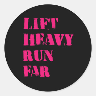 Til zwaar hardlopen ver hybride sport fitness hard ronde sticker