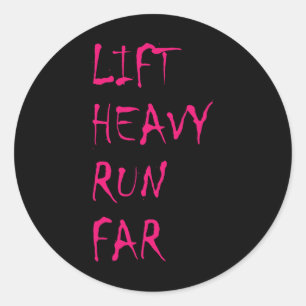 Til zwaar hardlopen ver hybride sport fitness hard ronde sticker