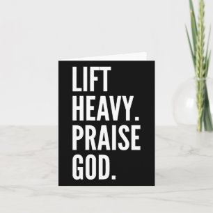 Til zwaar, prijs God Christelijke krachttraining B Kaart