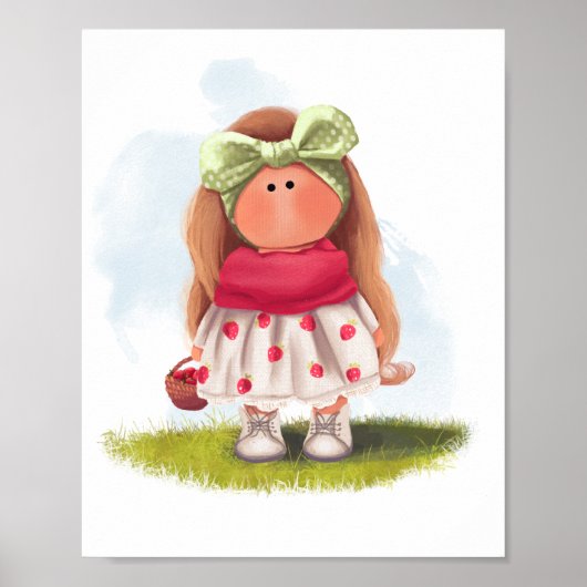 Tilda poppen strawberry poster (Voorkant)