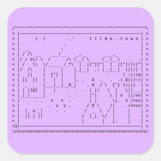tilde.town ascii art sticker (Devant)