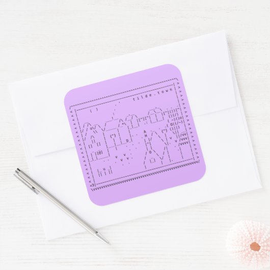 tilde.town ascii art sticker (Enveloppe)