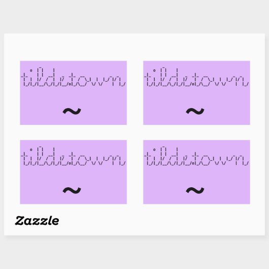tilde.town ascii bannière autocollant (Feuille)