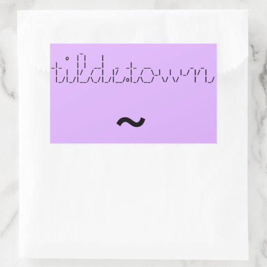 tilde.town ascii bannière autocollant (Sac)