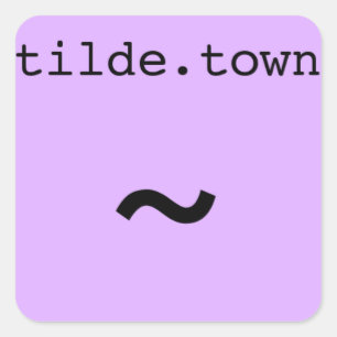 tilde.town petit autocollant carré
