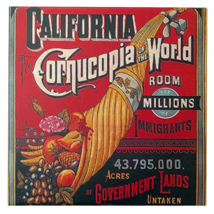 Tile  California Immigranten & Opportunity Tegeltje