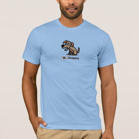 Tile Comics - T-shirt de haute qualité avec chien (Devant)
