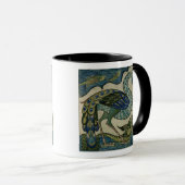 Tile design of heron and fish, by Walter Crane Mok (Voorkant rechts)