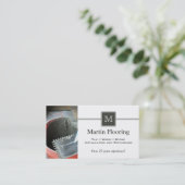 Tile flooring aangepast visitekaartje monogram (Staand voorkant)