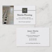 Tile flooring aangepast visitekaartje monogram (Voorkant / Achterkant)