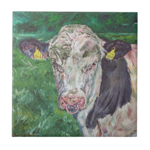 Tile - Irish Friesian Bull Tegeltje