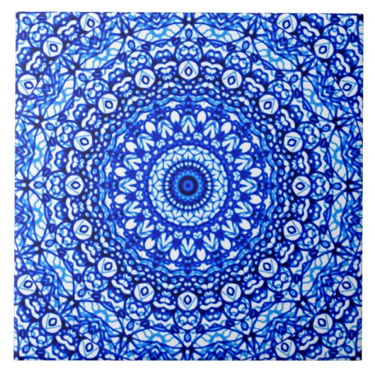 Tile Mandala Mehndi Style G403 Tegeltje (Voorkant)