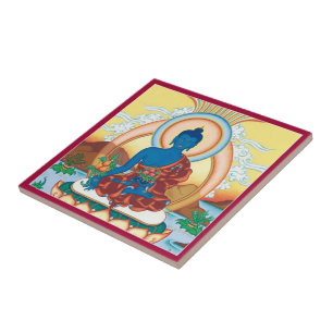 Tile - Medicine Buddha - de kapitein van de genezi Tegeltje