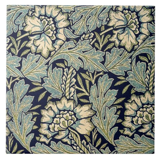 Tile met Anemone fabric-ontwerp van William Morris Tegeltje (Voorkant)