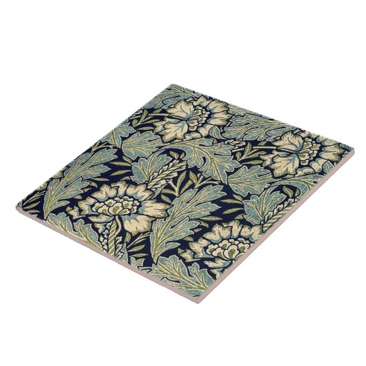 Tile met Anemone fabric-ontwerp van William Morris Tegeltje (Zijkant)