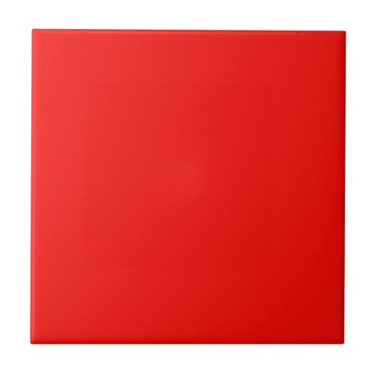 Tile met Bright Neon Red Background Tegeltje (Voorkant)