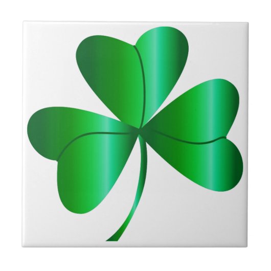 Tile met Green Shamrock Tegeltje (Voorkant)