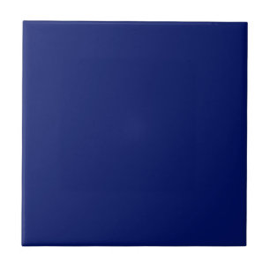 Tile met Navy Blue Background Tegeltje