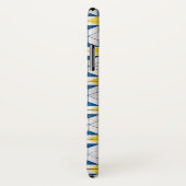 Tile Mosaic Flower Pattern Yellow Blue Case-Mate iPhone Case (Achterkant / rechts)
