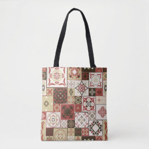 Tile PATTERN uit marsala-brown-beige stijl Morocc Draagtas