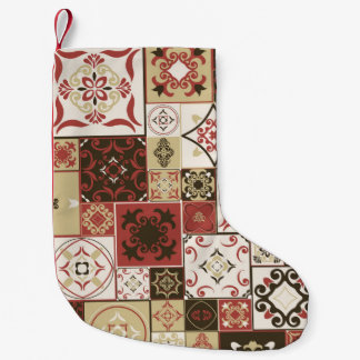 Tile PATTERN uit marsala-brown-beige stijl Morocc Kleine Kerstsok