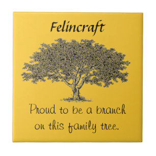 Tile - Proud om een tak op deze familieboom te zij Tegeltje