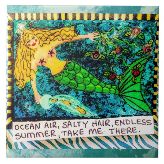 Tile-trivet-wall kunst tegeltje (Voorkant)