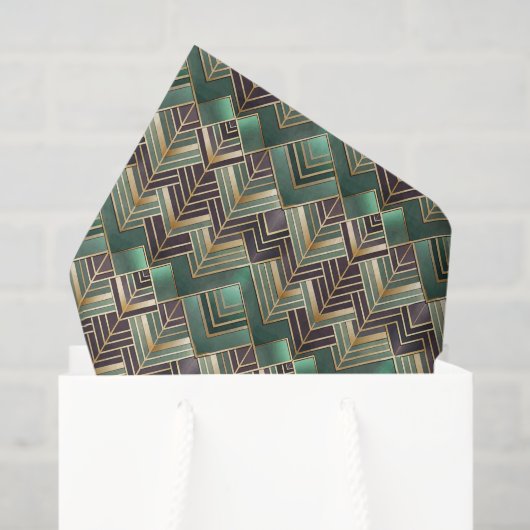 Tiled Art Deco pattern  Tissuepapier (Cadeauzakje)
