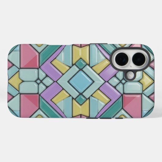 tiled pastel Case-Mate iPhone case (Achterkant (horizontaal))