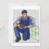 Tiler op het werk kaart (Voorkant)