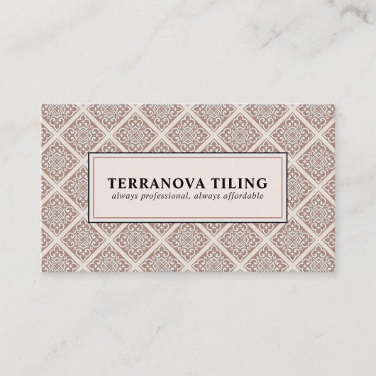 Tiler Tiling geometric Pattern Square Business Ca Visitekaartje (Voorkant)