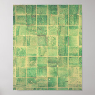 Tiles Backdrop Bathroom Poster