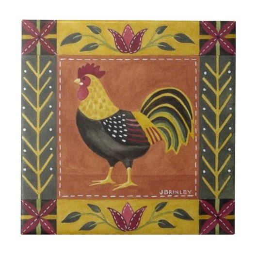 Tiles - Farmhouse Rooster Tegeltje (Voorkant)