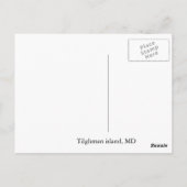 Tilghman Island, MD Briefkaart (Achterkant)