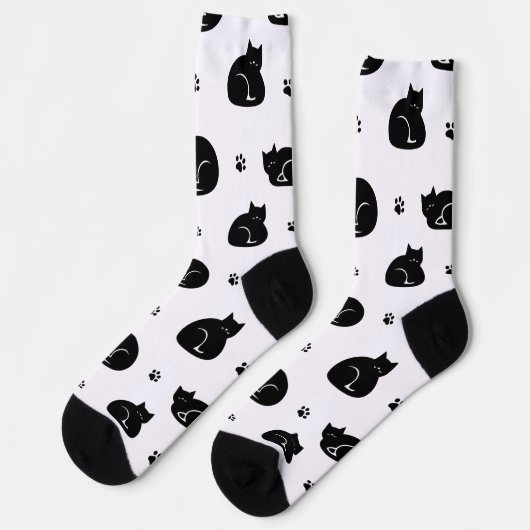 Tiling Cats Pattern Crew Socks – Adorable cats Sokken (Links)