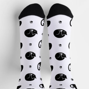 Tiling Cats Pattern Crew Soks – Schattige katten Sokken