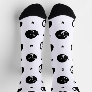 Tiling Cats Pattern Crew Soks – Schattige katten Sokken
