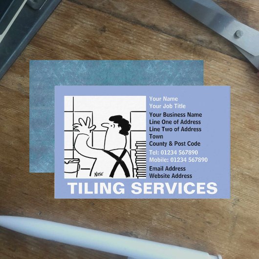 Tiling Services-Cartoon Visitekaartje